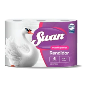 Papel higiénico doble hoja 6x20m Swan